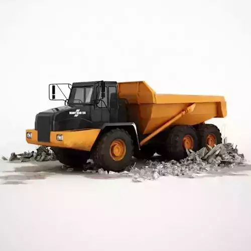 Black And Yellow Industrial Dump Truck