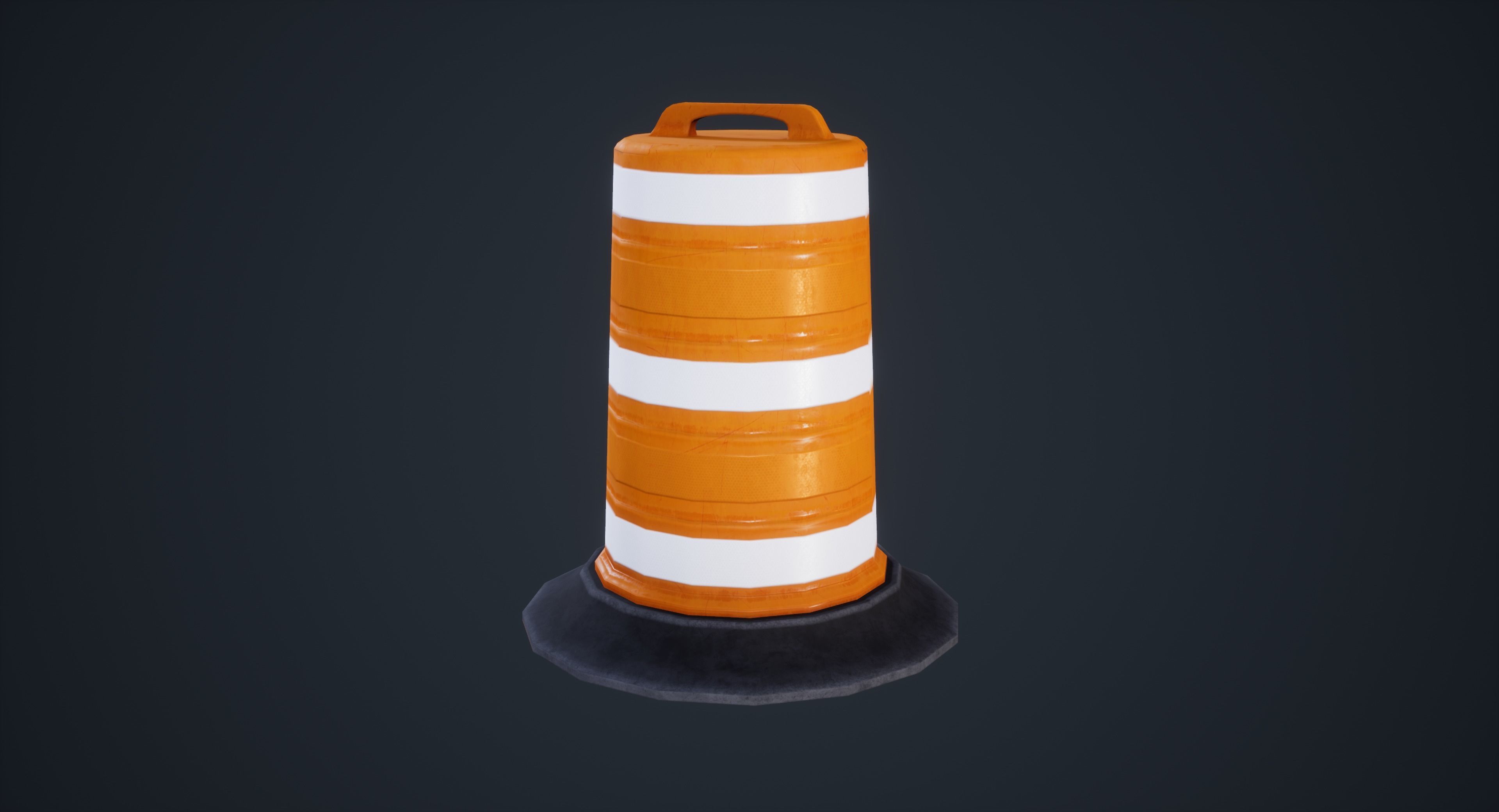 Traffic Props Low-poly 3D model_7