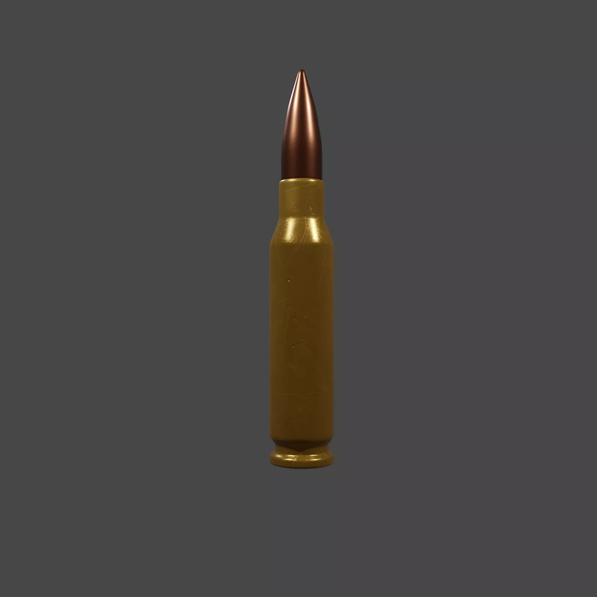 762 mm Bullet High Poly Free 3D model_0