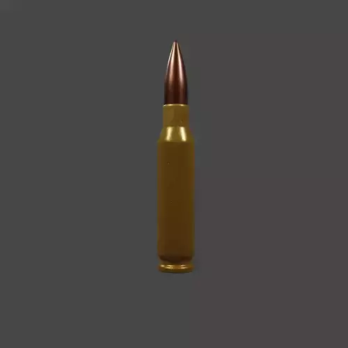 762 mm Bullet High Poly