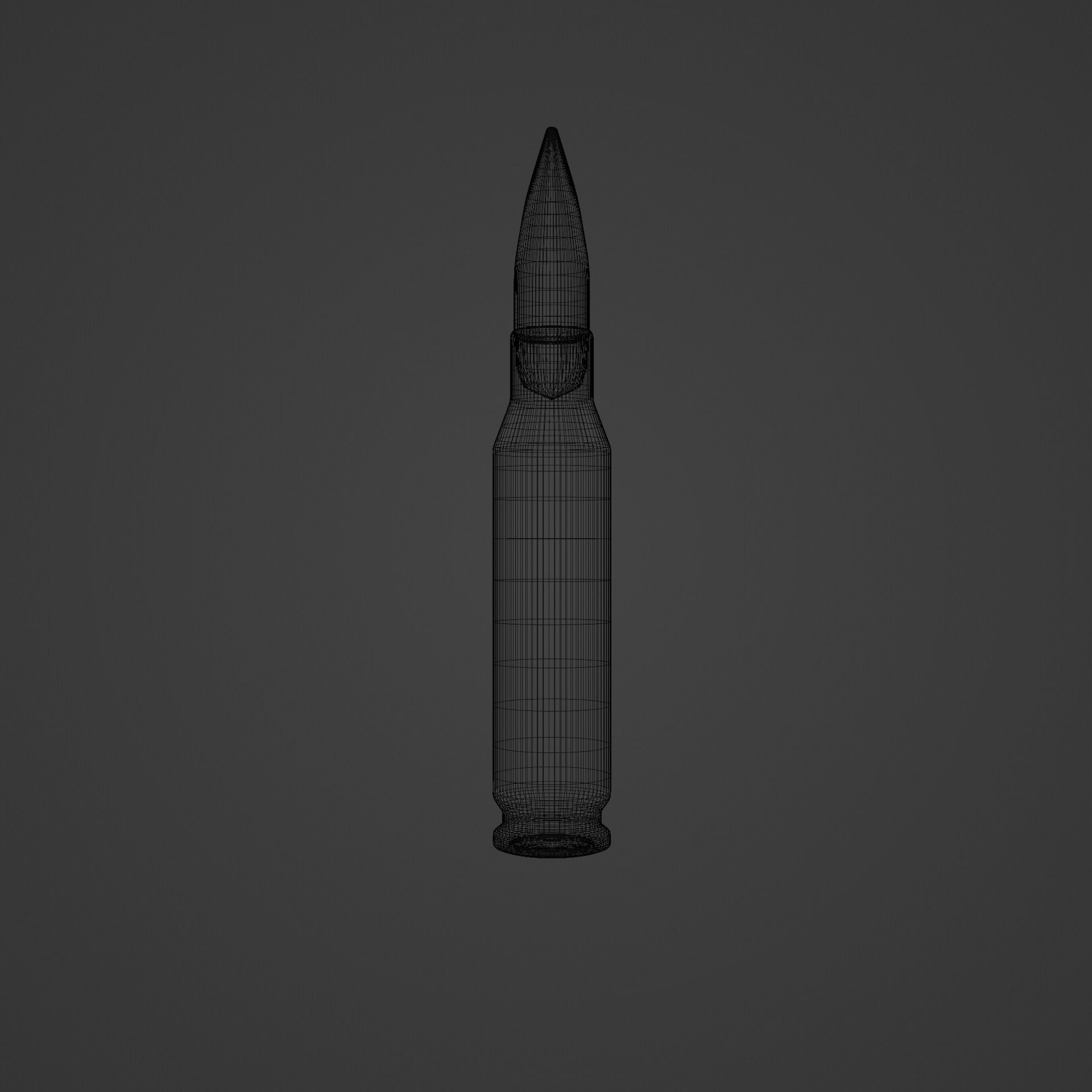 762 mm Bullet High Poly Free 3D model_4