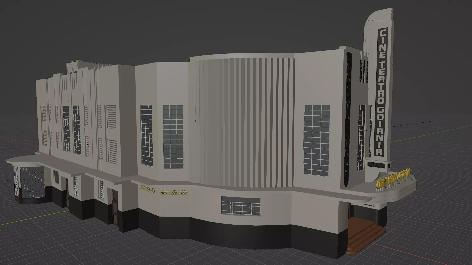 Teatro Goiania - The Municipal Theatre in Goiania Goias Brazil Free 3D model