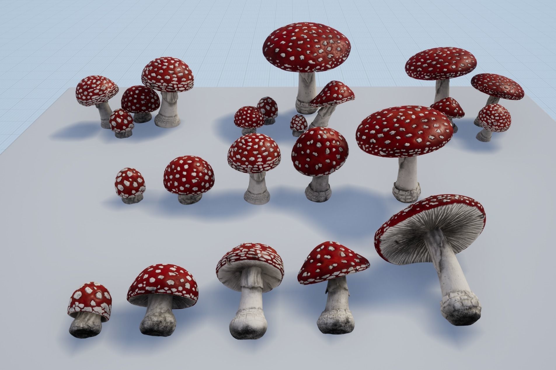 Amanita mushroom Low-poly 3D model_1