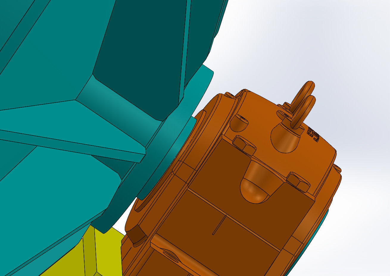 DECORATIVE STONE ROUNDING MILL ELECTRIC MOTOR AND REDUCER 3D model_13