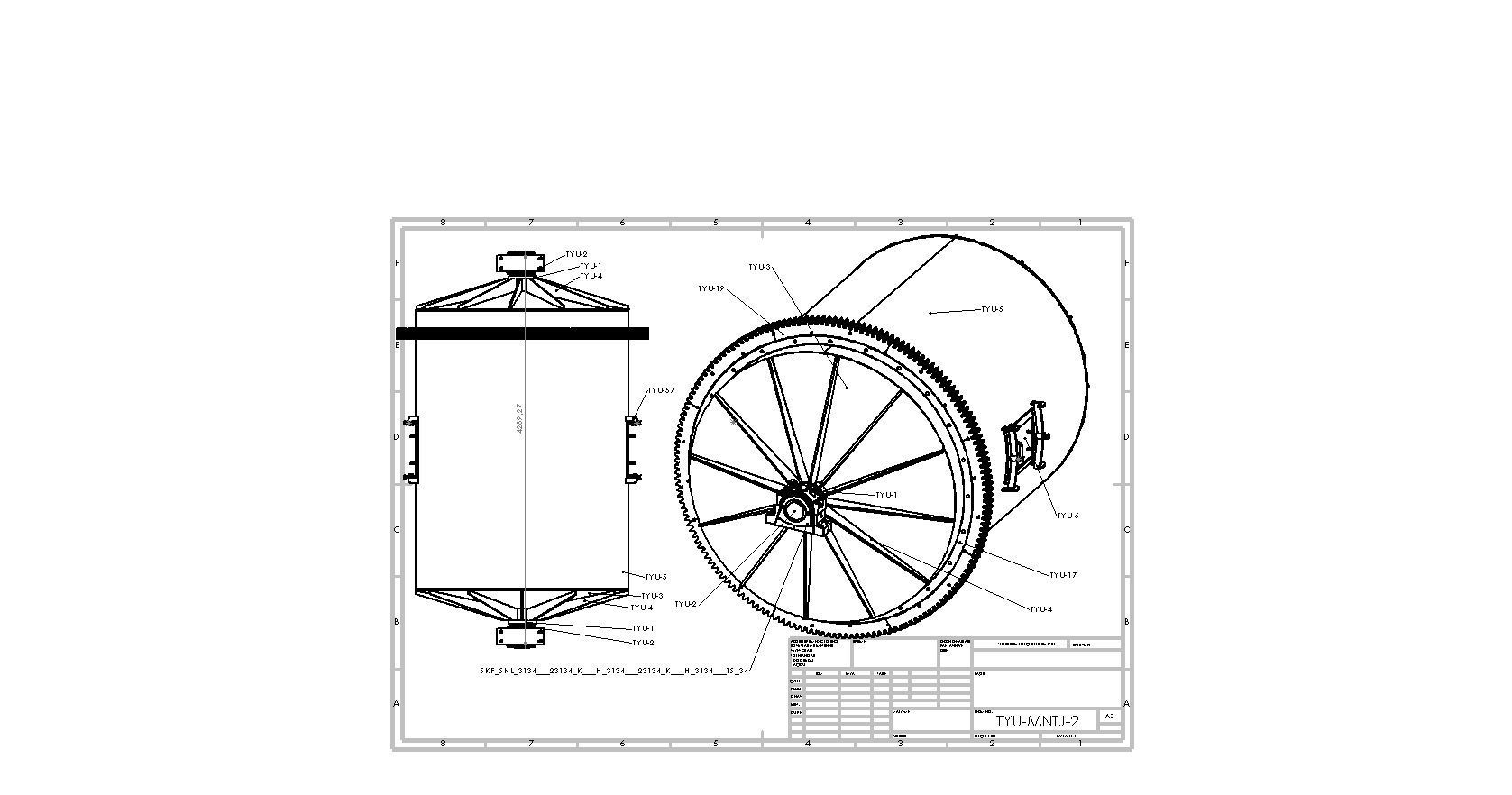 DECORATIVE STONE ROUNDING MILL ELECTRIC MOTOR AND REDUCER 3D model_18