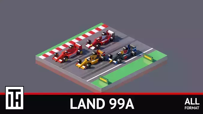 land 99A Low-poly 3D model