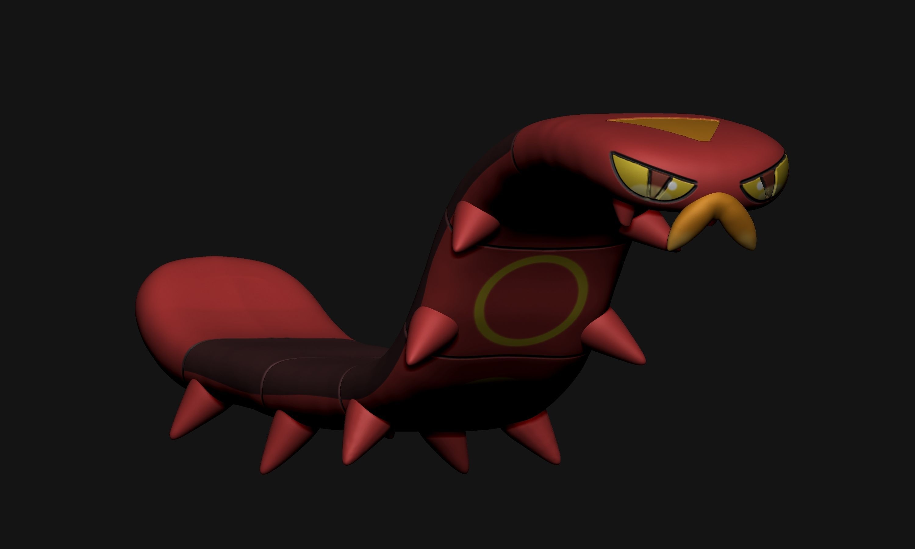 Pokemon - Sizzlipede 3D print model_3