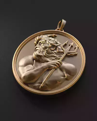 Poseidon Pendant 3D print model