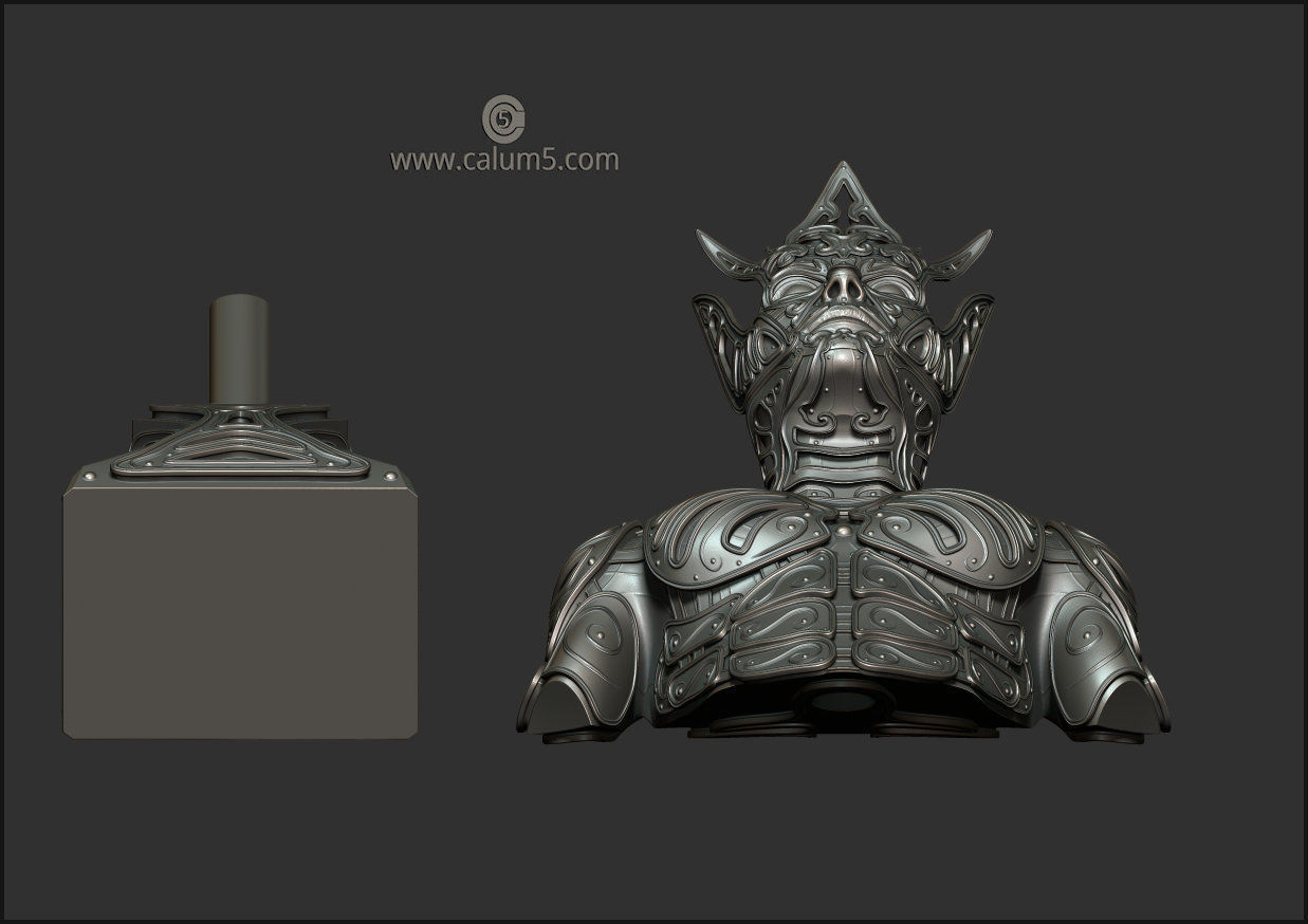 Elvden bust  3D print model_23