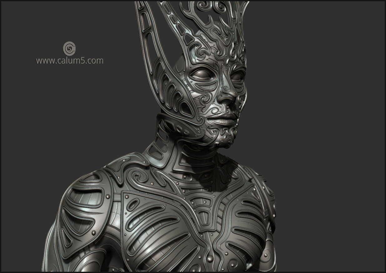 Elvden bust  3D print model_21