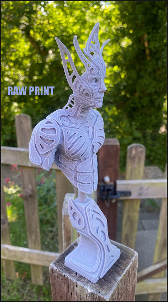 Elvden bust  3D print model_1