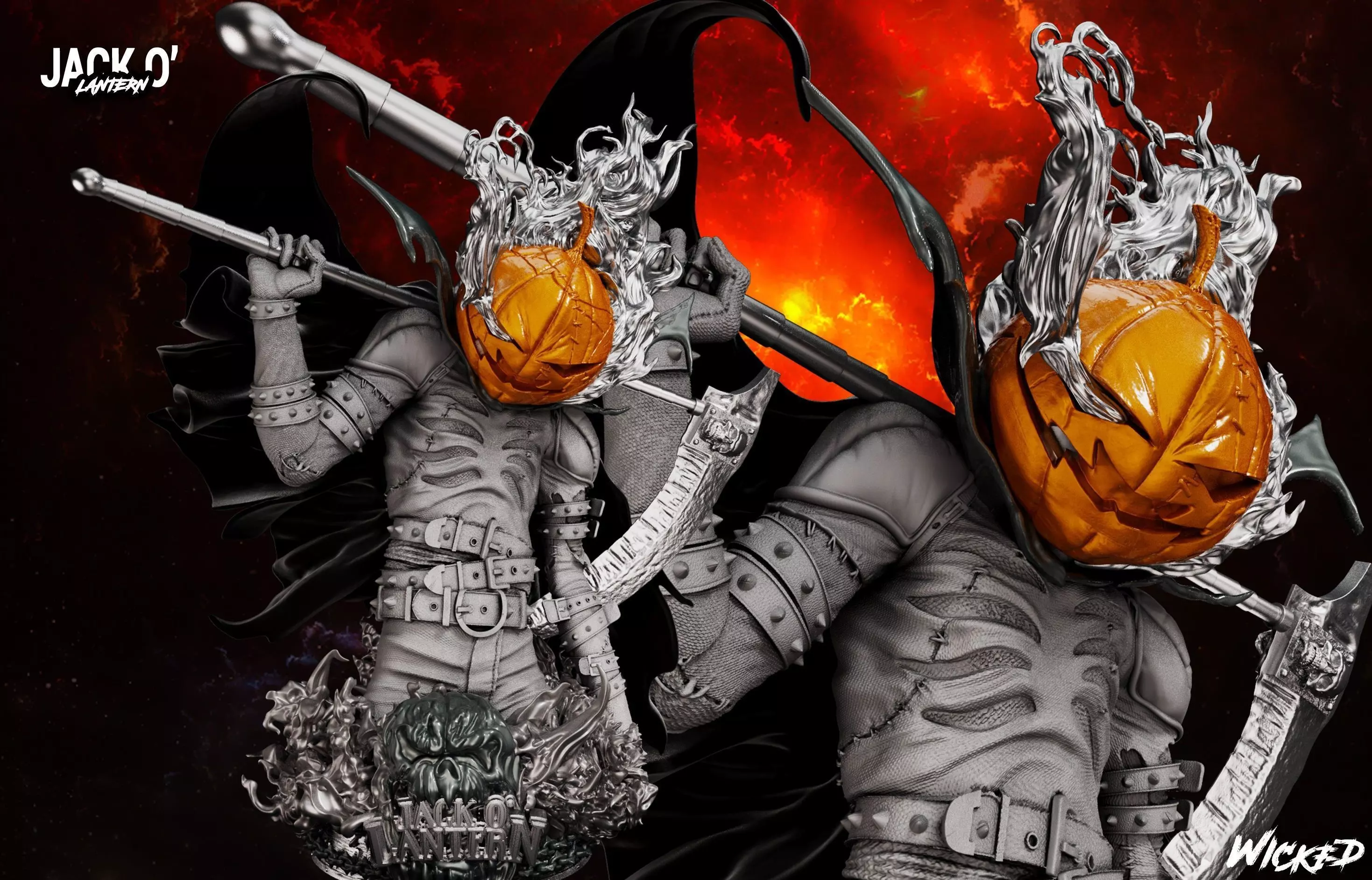 Wicked Marvel Jack O Lantern Bust 3D print model 3D print model_0