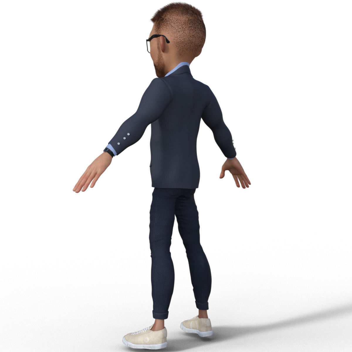3D Cartoon Character Businessman 3D model_12