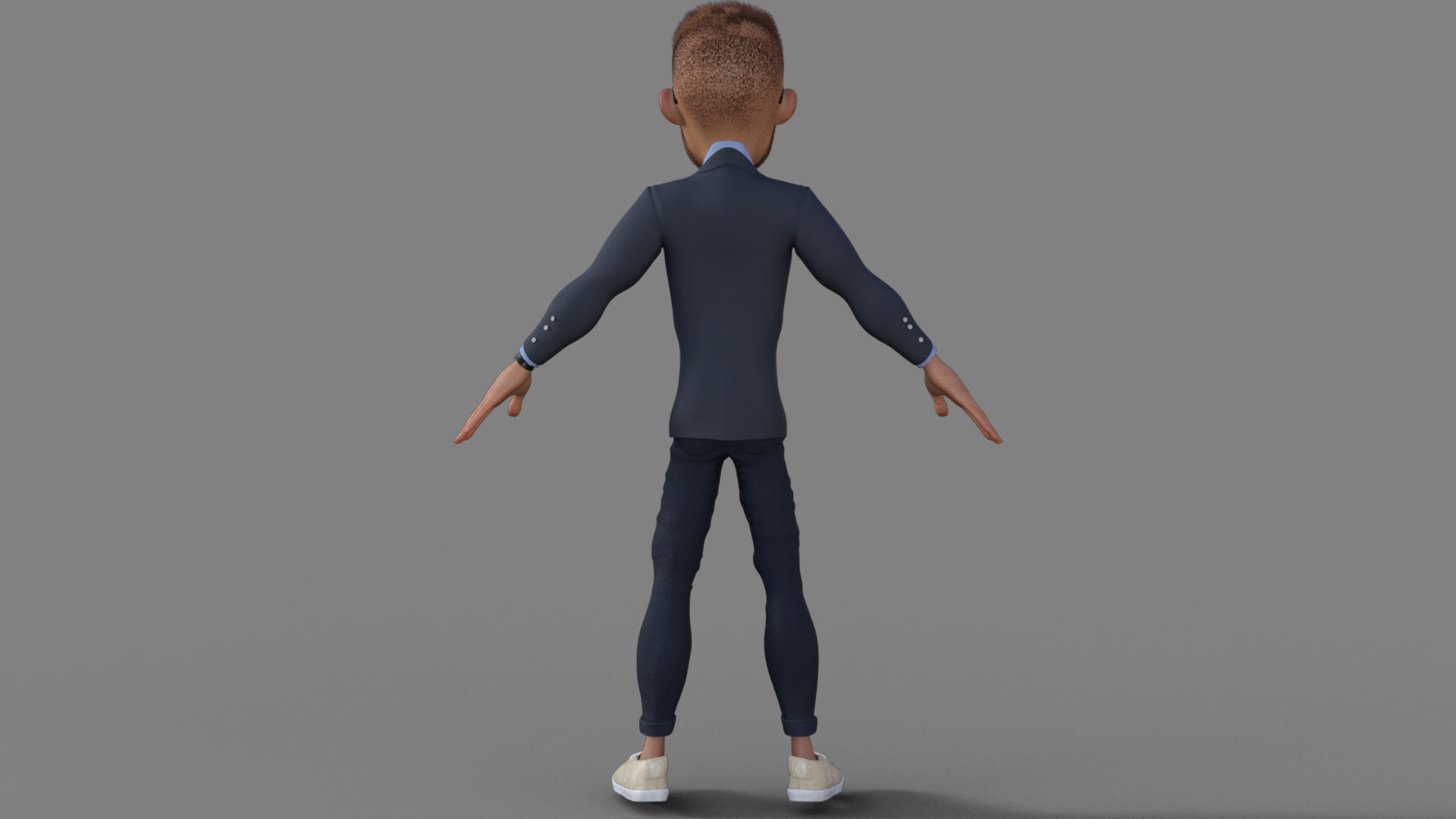 3D Cartoon Character Businessman 3D model_4