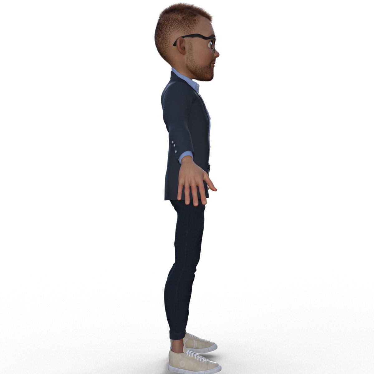 3D Cartoon Character Businessman 3D model_15