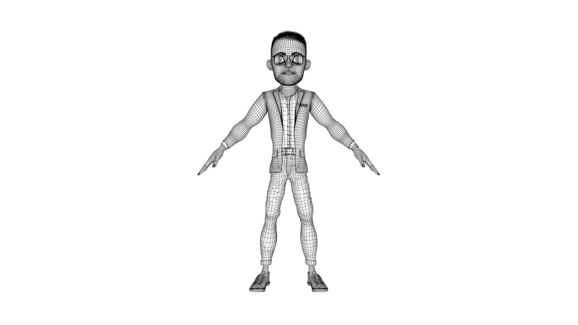 3D Cartoon Character Businessman 3D model_16