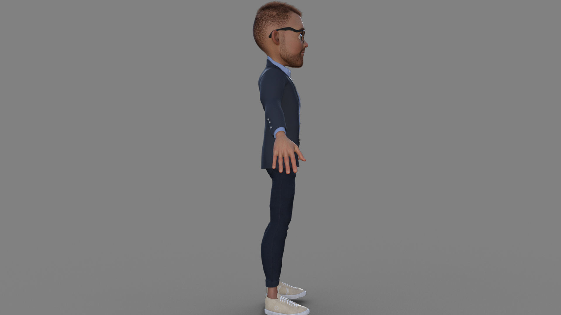 3D Cartoon Character Businessman 3D model_6