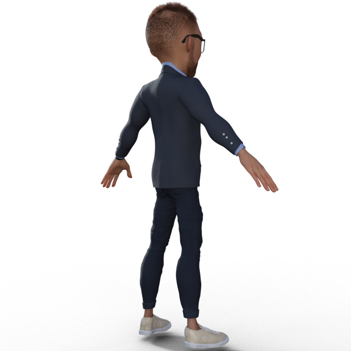 3D Cartoon Character Businessman 3D model_14