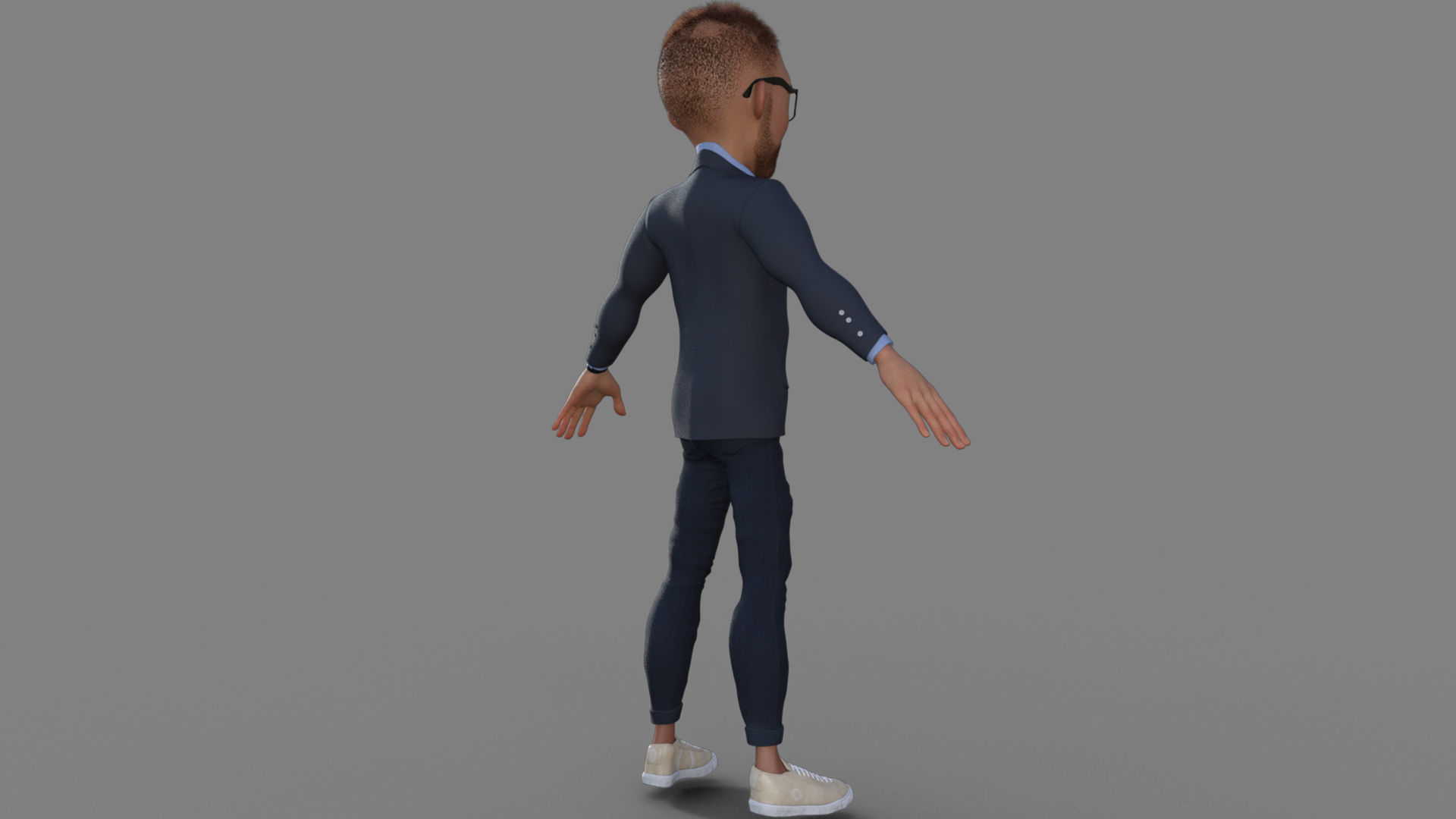 3D Cartoon Character Businessman 3D model_5