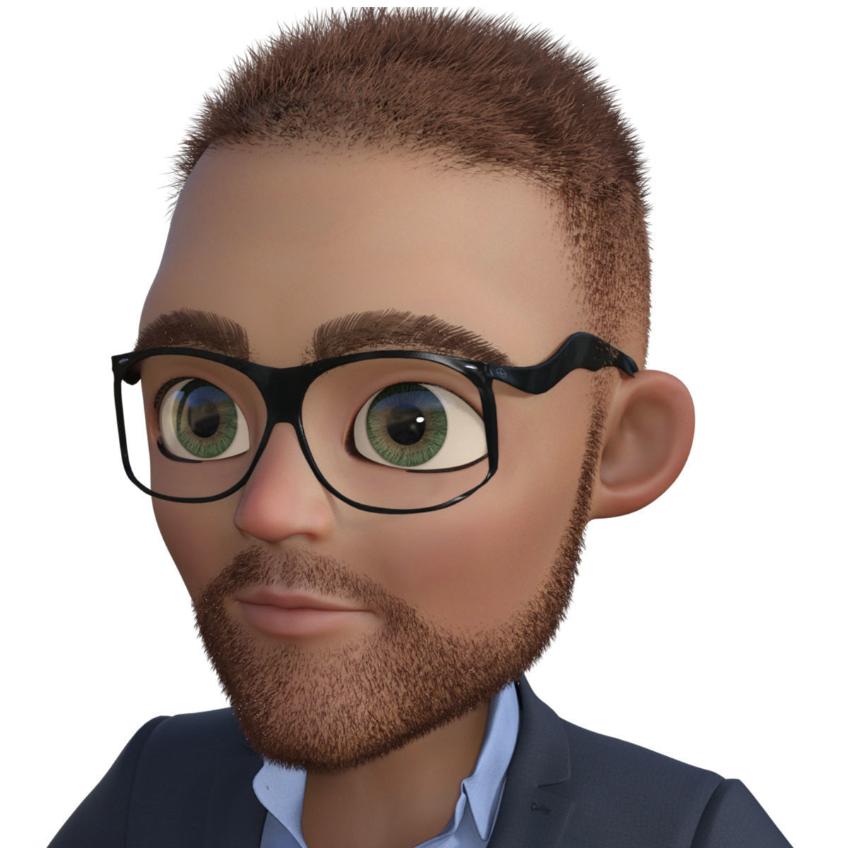 3D Cartoon Character Businessman 3D model_8