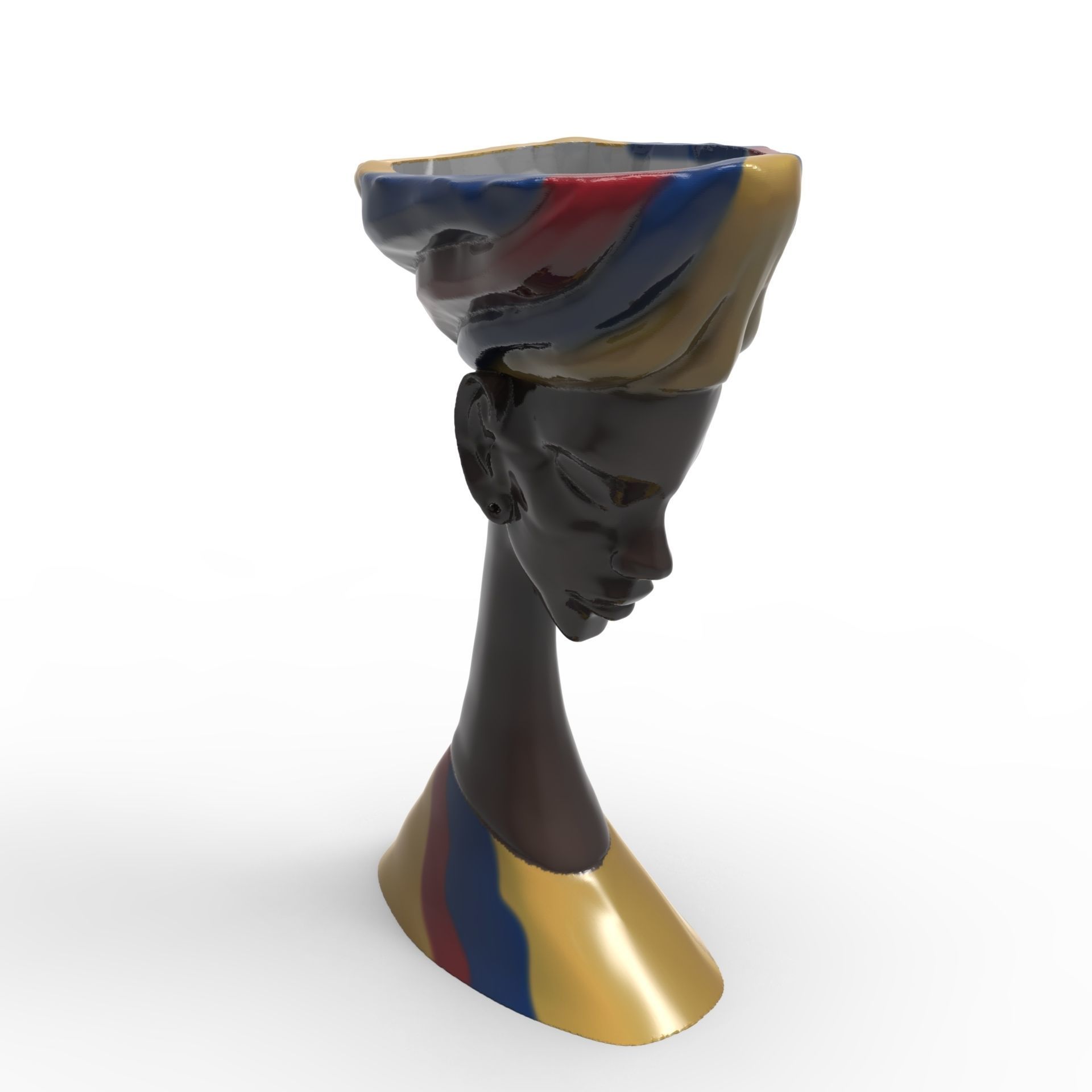 African Woman - Palenquera de Cartagena - STL for 3D printing 3D print model_6