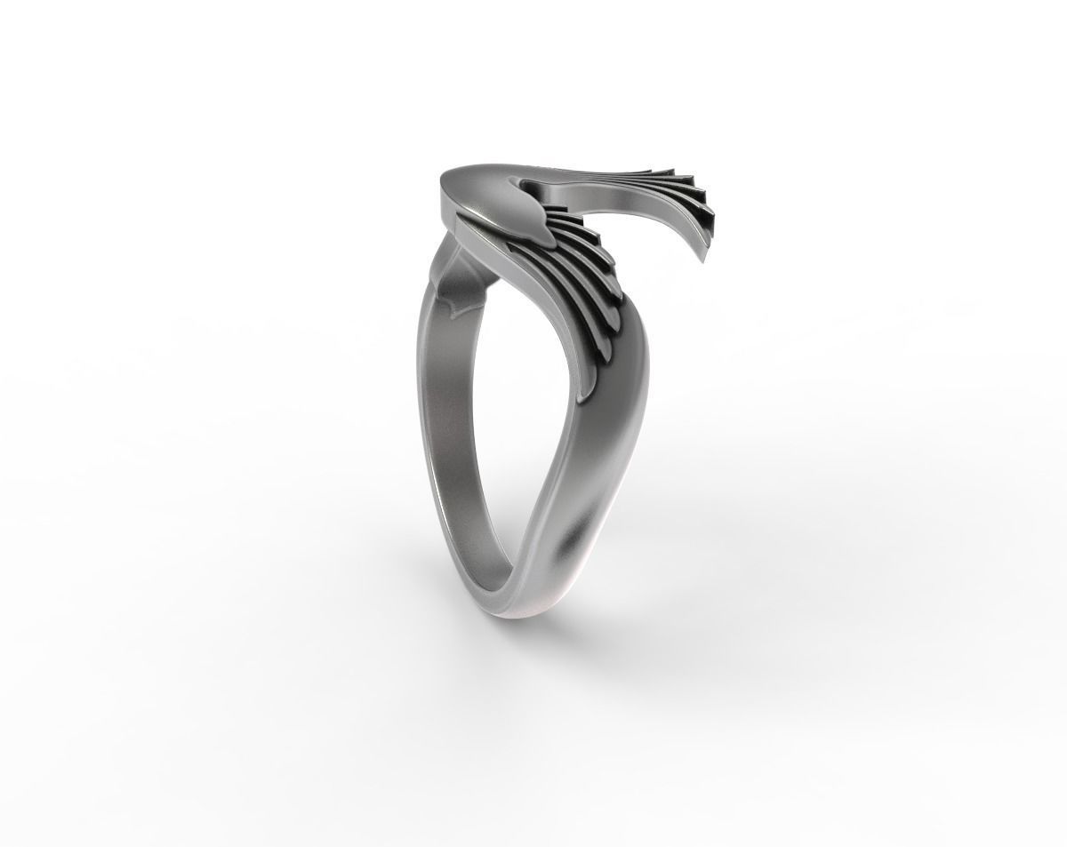 Magpie Ring 3D print model_7