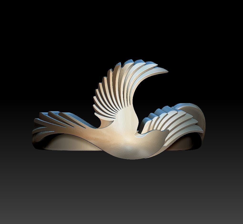 Magpie Ring 3D print model_15