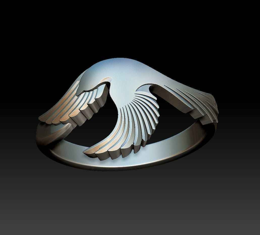 Magpie Ring 3D print model_20