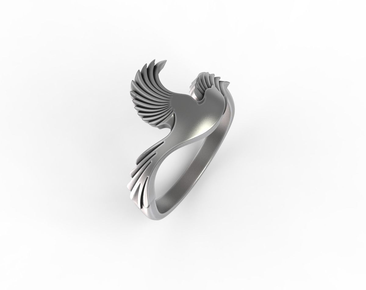 Magpie Ring 3D print model_8