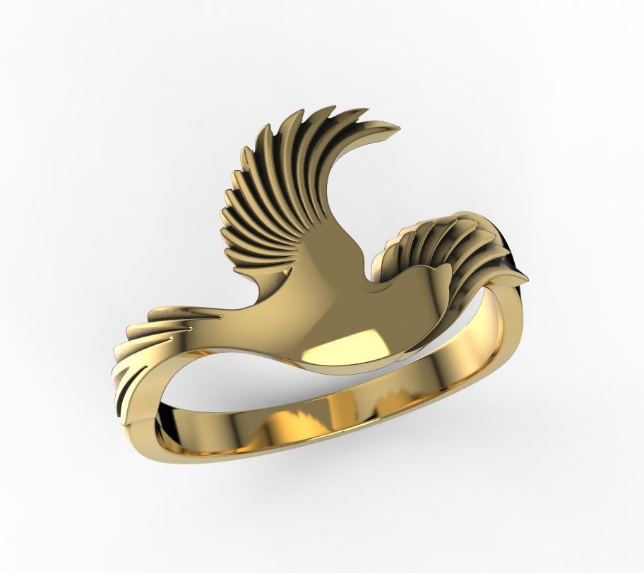 Magpie Ring 3D print model_1