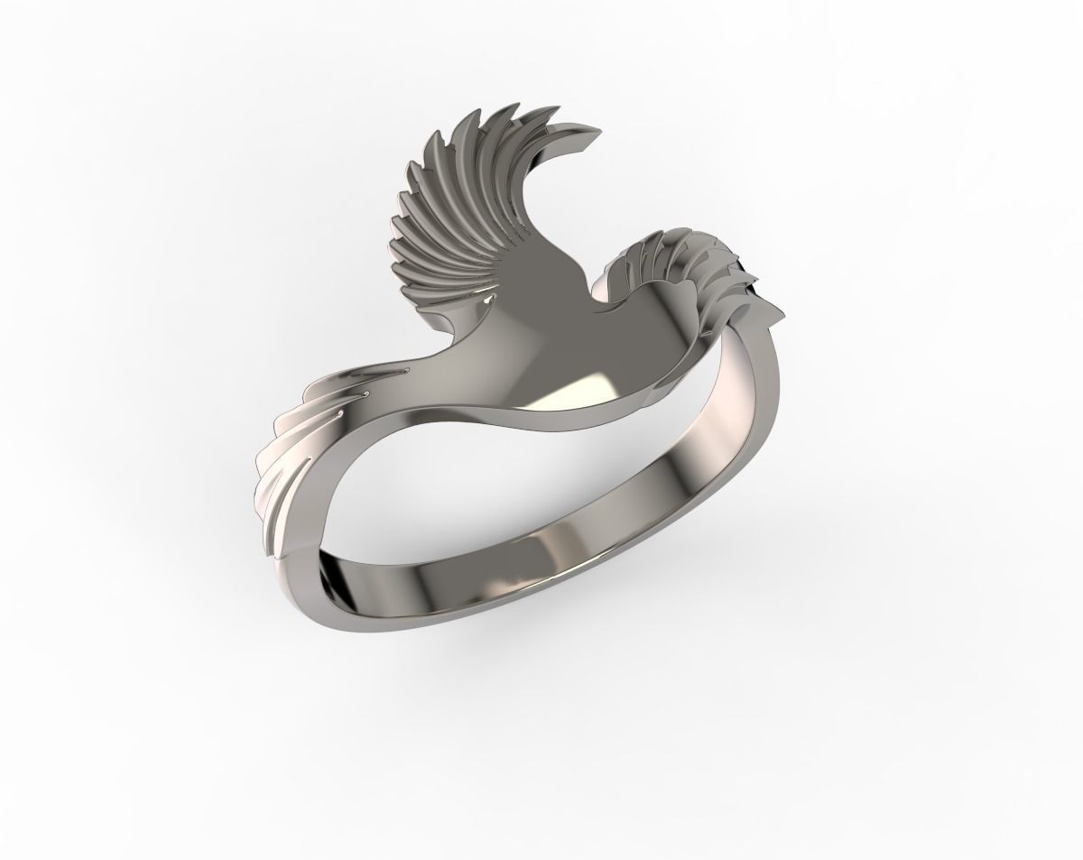 Magpie Ring 3D print model_4
