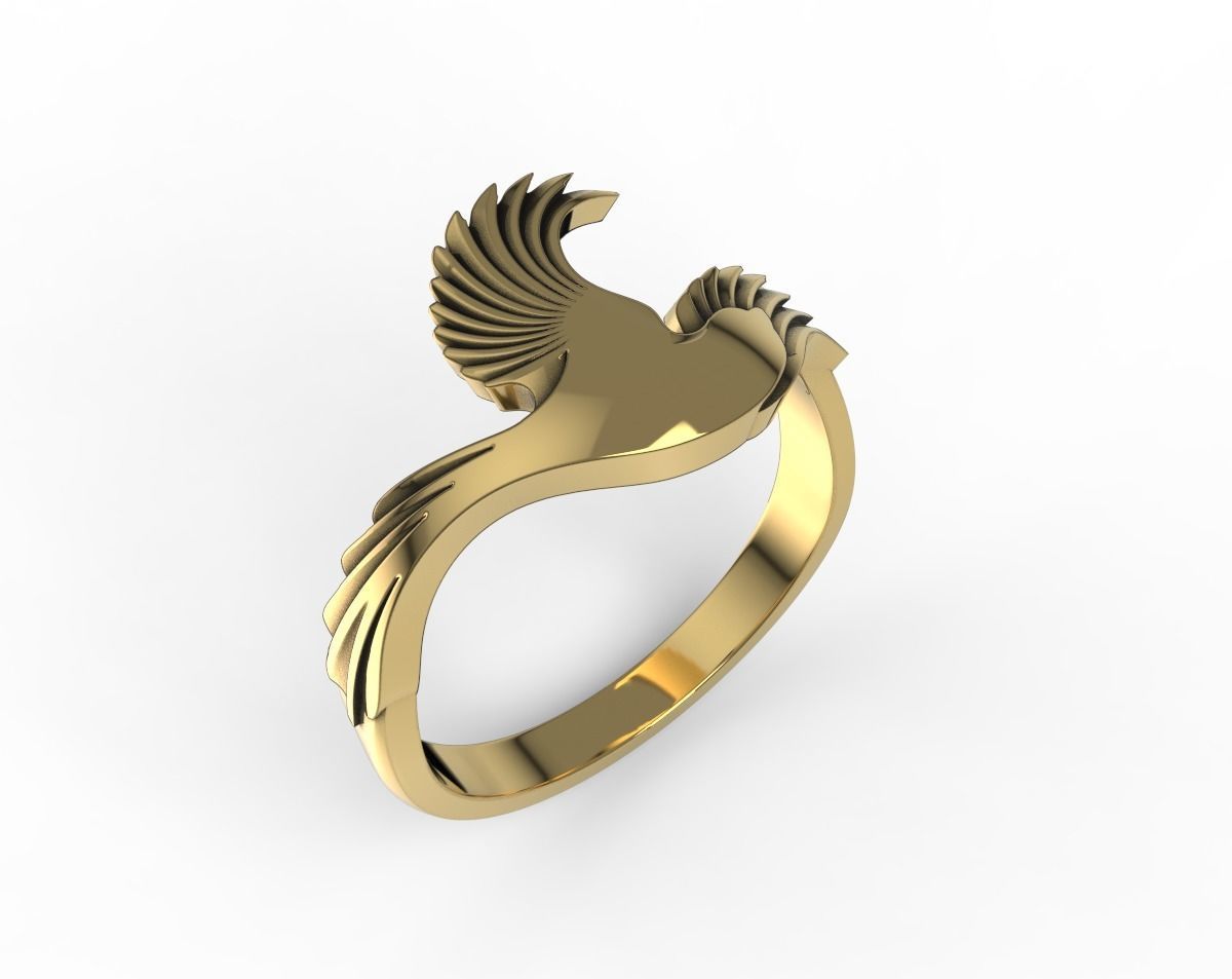Magpie Ring 3D print model_2