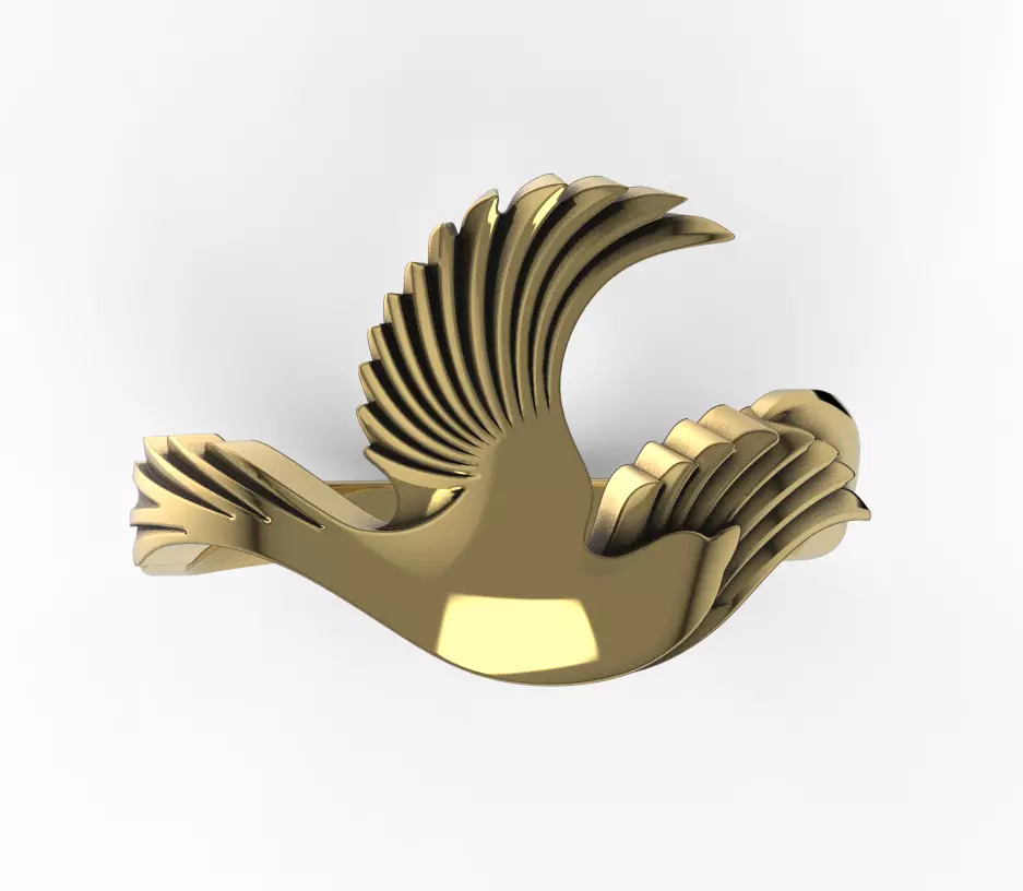 Magpie Ring 3D print model_0
