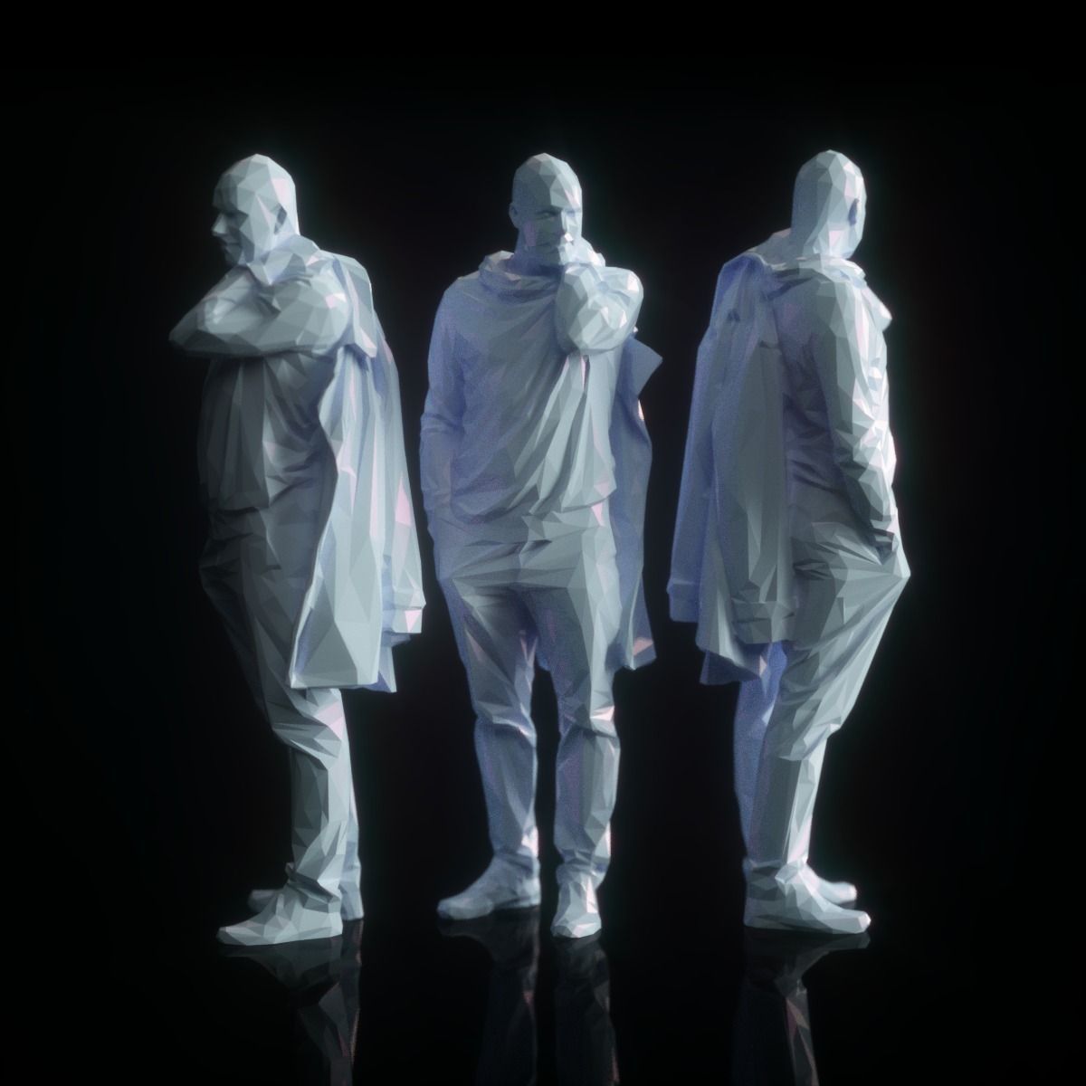 14 Low Poly Male Character Collection Low-poly 3D model_4