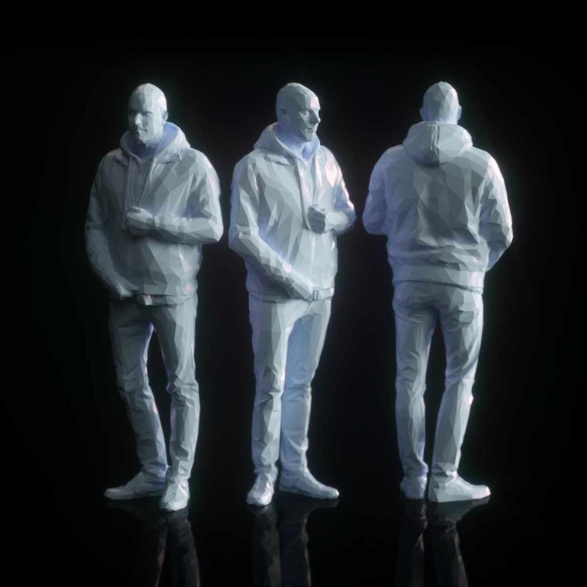 14 Low Poly Male Character Collection Low-poly 3D model_3