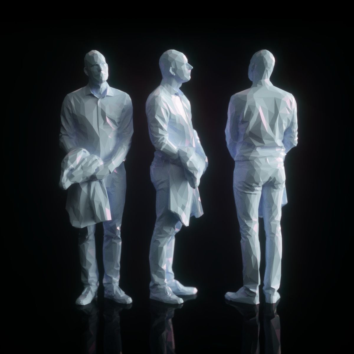 14 Low Poly Male Character Collection Low-poly 3D model_10