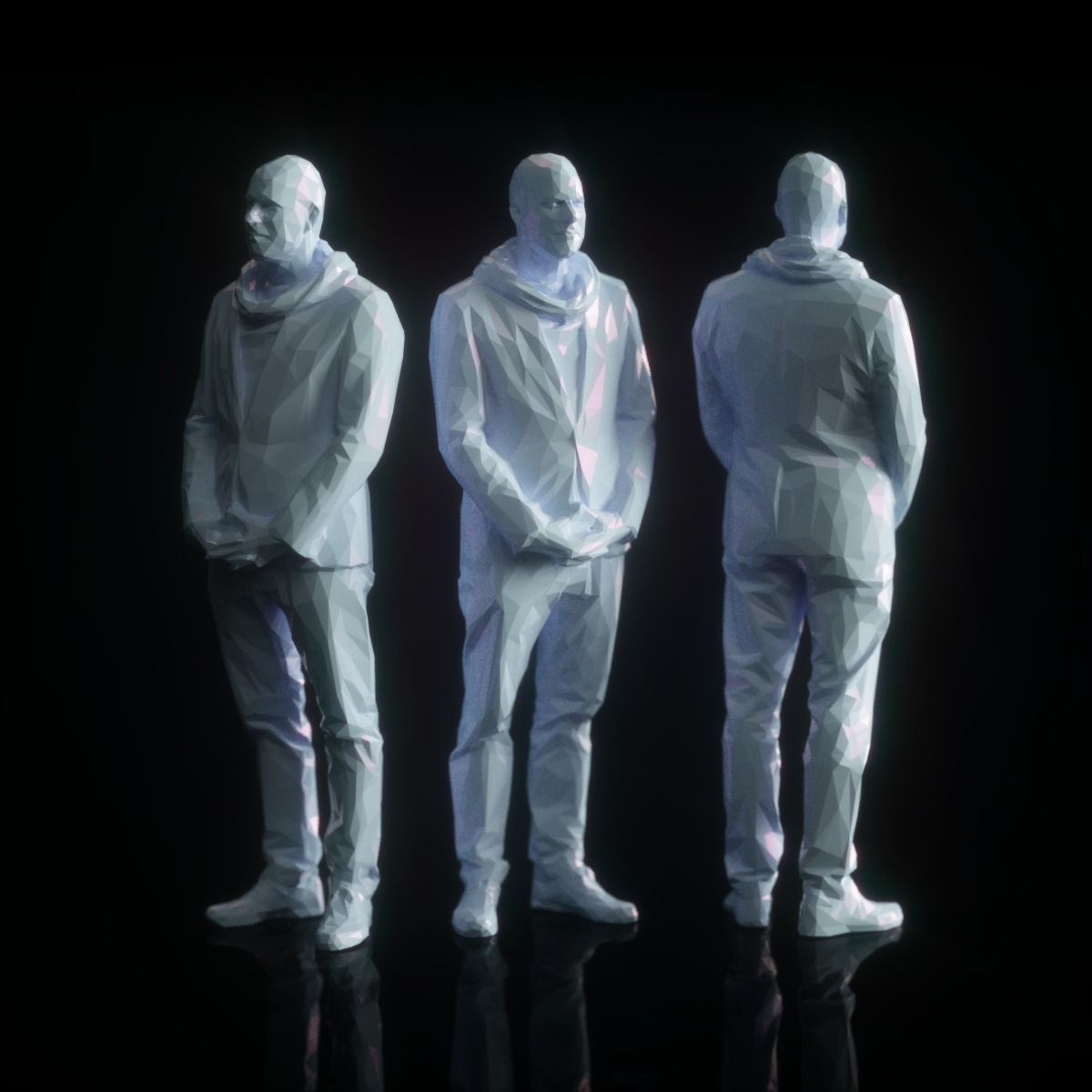 14 Low Poly Male Character Collection Low-poly 3D model_5