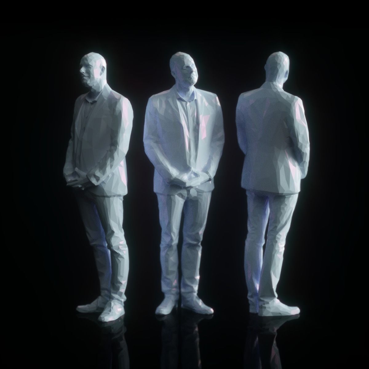 14 Low Poly Male Character Collection Low-poly 3D model_2