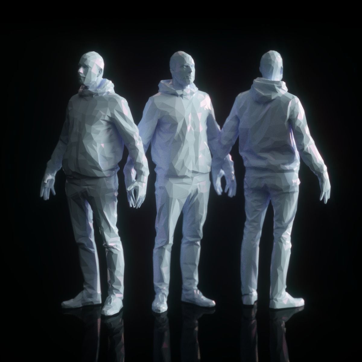 14 Low Poly Male Character Collection Low-poly 3D model_7