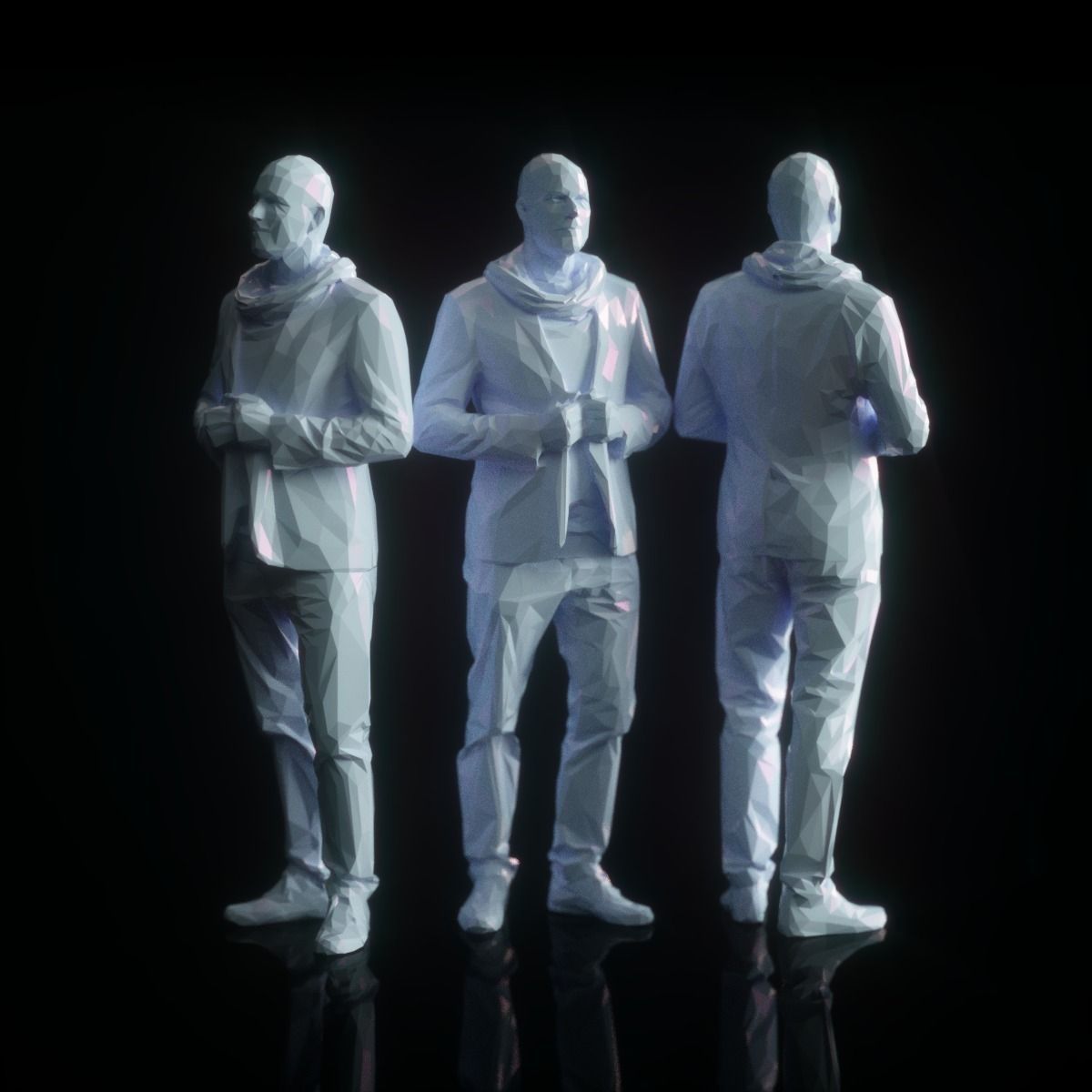 14 Low Poly Male Character Collection Low-poly 3D model_12