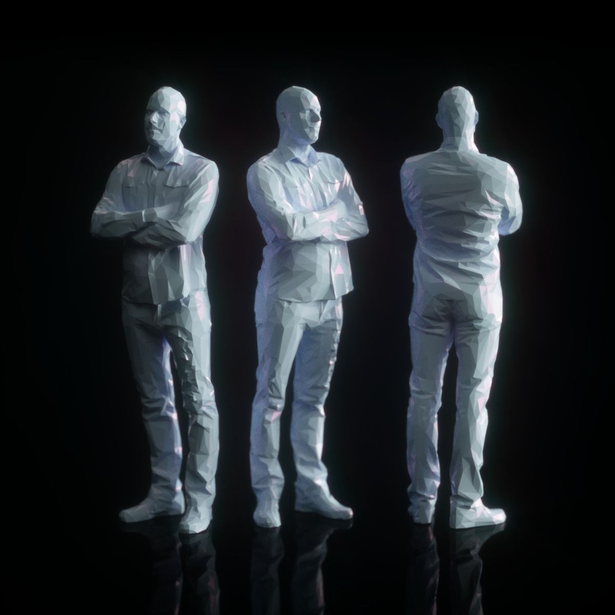 14 Low Poly Male Character Collection Low-poly 3D model_8