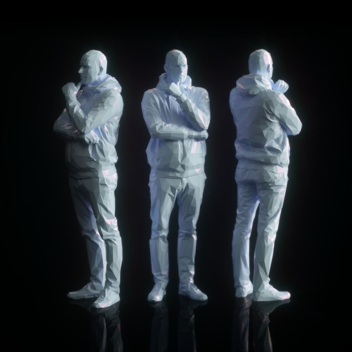 14 Low Poly Male Character Collection Low-poly 3D model_9