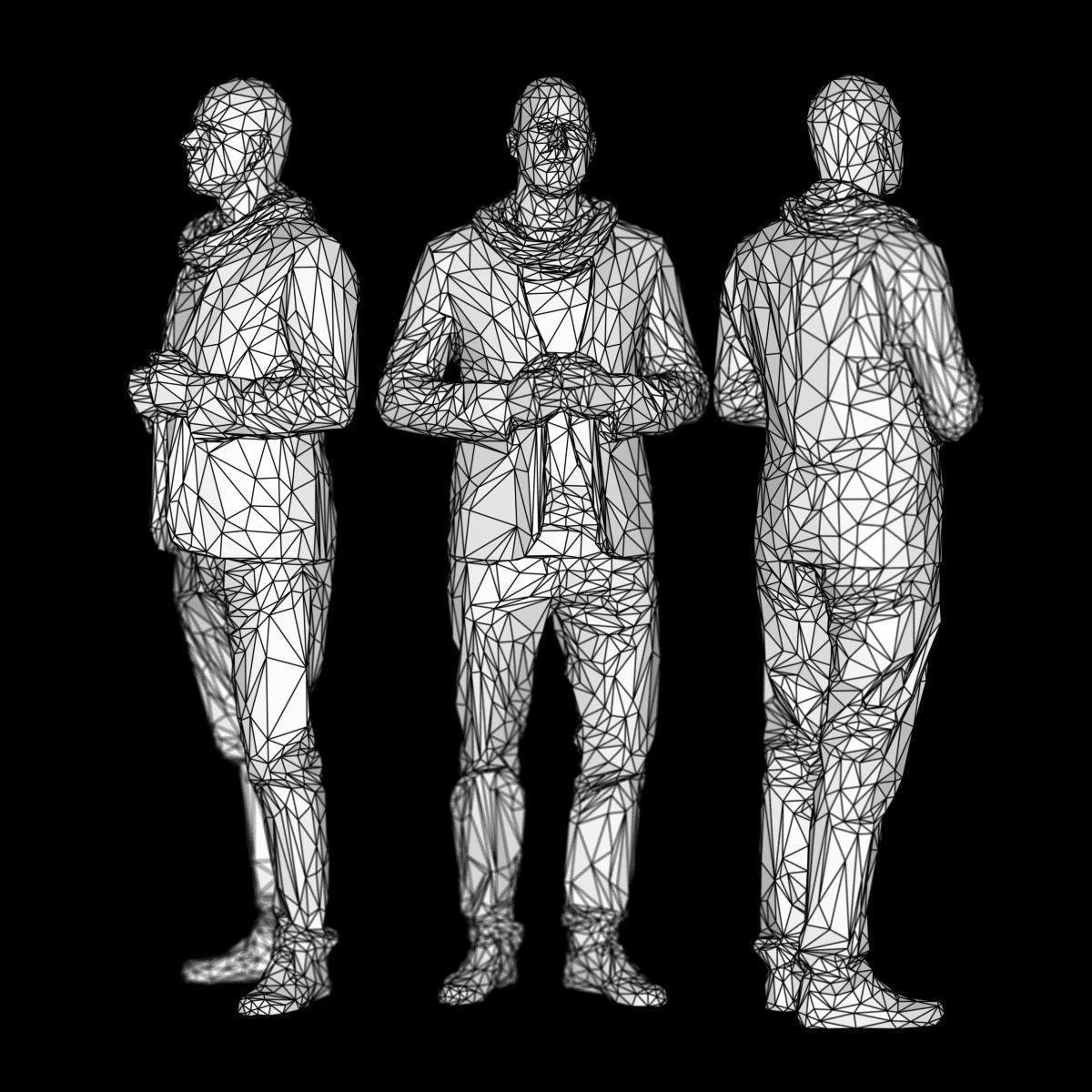 14 Low Poly Male Character Collection Low-poly 3D model_16