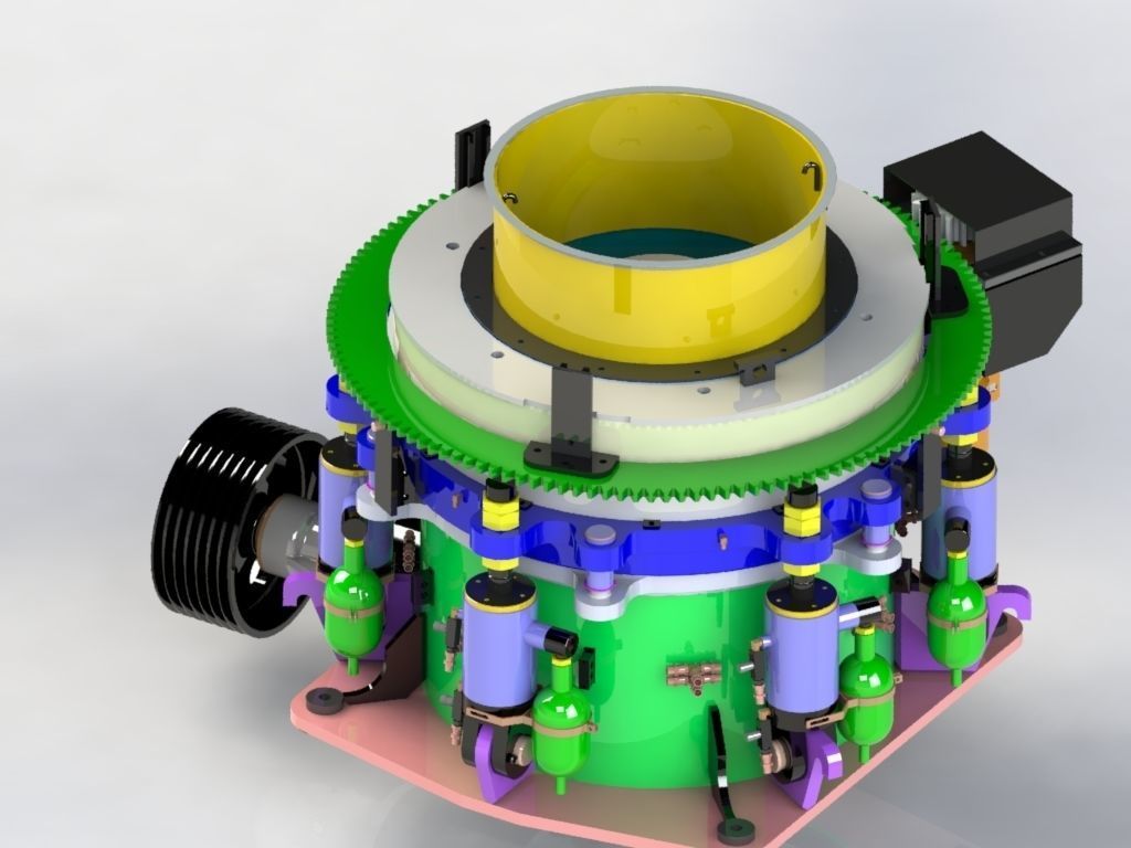 COMPLETE CONIC CRUSHER BODY ALL COMPONENTS 3D model_21