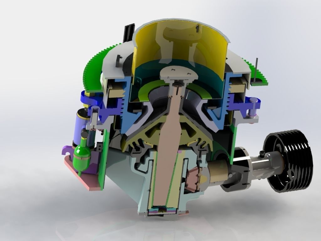 COMPLETE CONIC CRUSHER BODY ALL COMPONENTS 3D model_25
