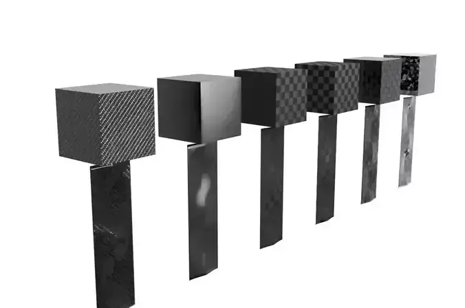 Carbon fibers texture pack - 6 procedural textures