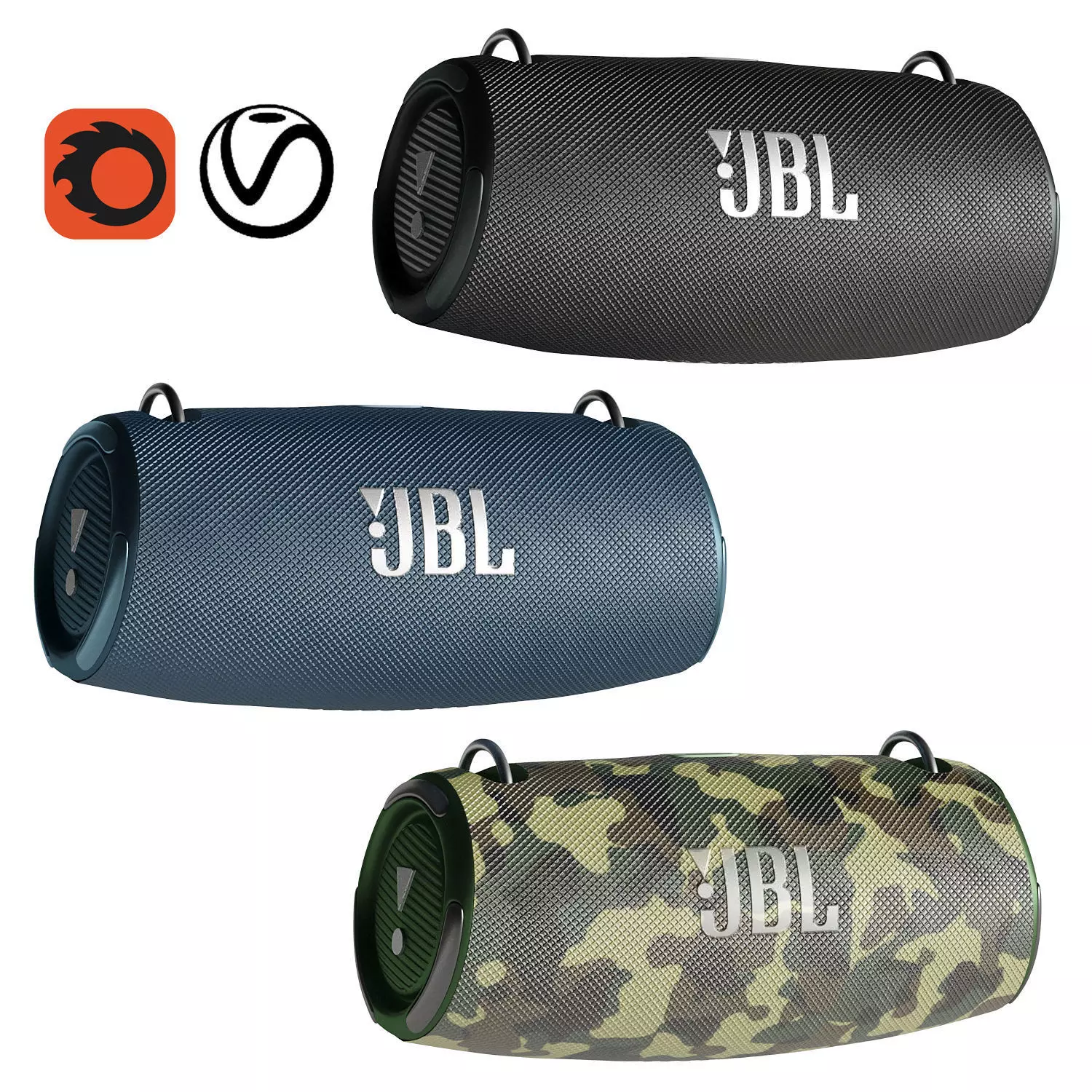 Jbl Xtreme 3 Low-poly 3D model