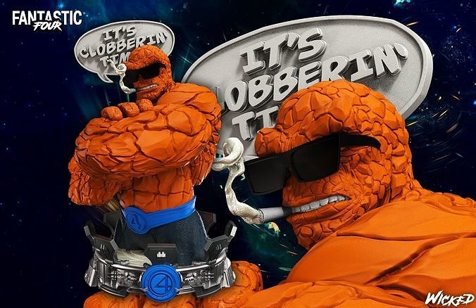 Wicked Marvel The Thing Bust 3D print model Free 3D print model