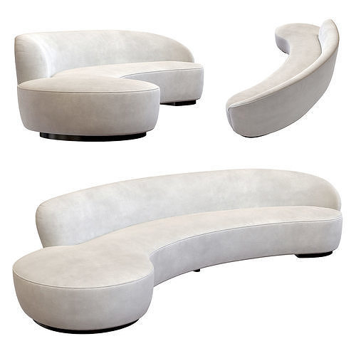 Vladimir Kagan Curved Sofa for Directional 3D model