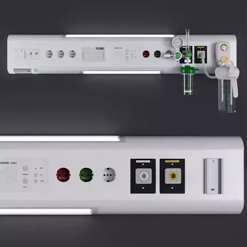 Over bed console unit - Hospital Equipment 13 3D model